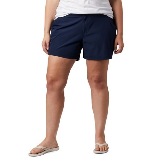 Pantaloni Scurti Columbia PFG Coral Point III Dama Bleumarin | Plus Size ZNSMQA089